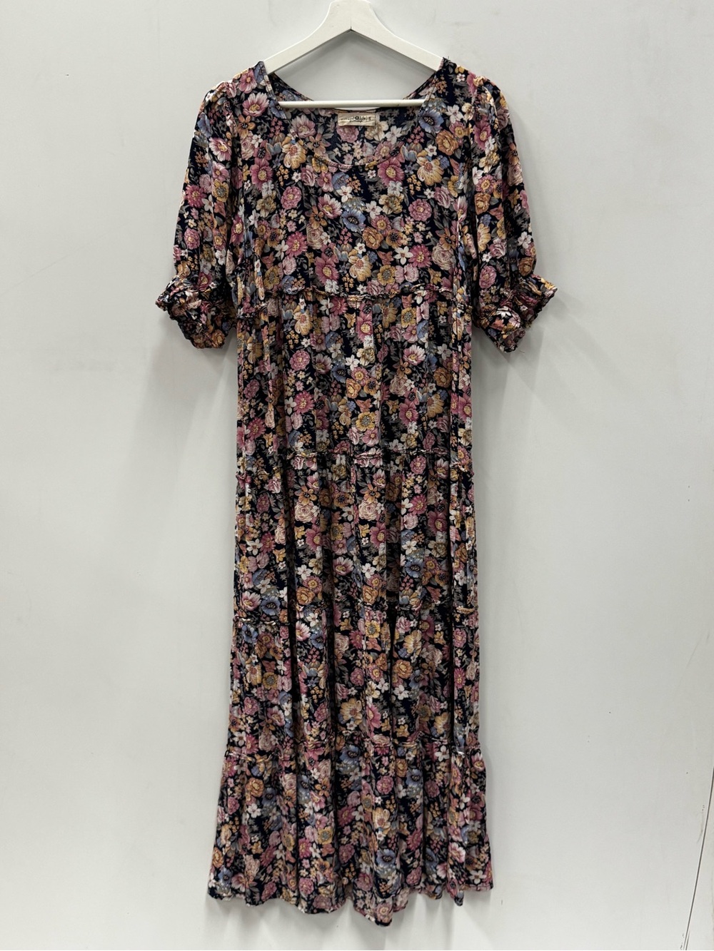 Natural Life Prairie Floral Maxi Dress Short Sleeve Size Small - Picture 2 of 9